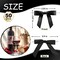 Satin Ribbon Black Bow Decor 2.5" Premade Pink Twist Tie Bows (50 Counts)